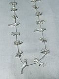 Heavy Solid Sterling Vintage Native American Navajo Sterling Silver Fetish Necklace-Nativo Arts