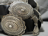 Quality Glen Willie Vintage Native American Navajo Sterling Silver Hand Wrought Concho Belt Old-Nativo Arts