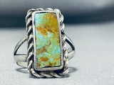 Astounding Vintage Native American Zuni Royston Turquoise Sterling Silver Ring-Nativo Arts