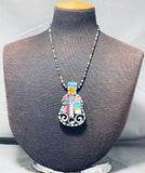Important Acoustic Guitar Santo Domingo Turquoise Sterling Silver Necklace-Nativo Arts