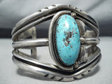 Heavy 100 Gram Vintage Native American Navajo Bisbee Turquoise Sterling Silver Bracelet-Nativo Arts