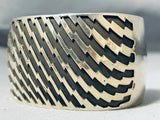Advanced Silver Work!! Quality Native American Navajo Sterling Silver Wide Bracelet-Nativo Arts