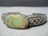 Important Thick 3d Vintage Native American Navajo Royston Turquoise Sterling Silver Bracelet-Nativo Arts