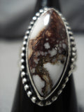 Important Jeanette Dale Sterling Silver Native American Navajo Wildhorse Turquoise Ring-Nativo Arts