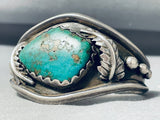 Important Vintage Santo Domingo Ray Lovato Turquoise Sterling Silver Bracelet-Nativo Arts