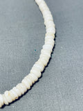 Amazing Vintage Navajo White Shell Native American Necklace Old-Nativo Arts