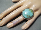 Stunning Vintage Native American Navajo Royston Turquoise Sterling Silver Ring-Nativo Arts