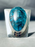 Phenomenal San Felipe Blue Diamond Turquoise Sterling Silver Ring-Nativo Arts