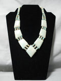 Native American Incredible Vintage Santo Domingo Royston Turquoise Sterling Silver Necklace-Nativo Arts