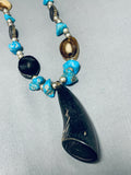 Native American One Of The Most Unique Vintage Southwest Turquoise Necklace-Nativo Arts