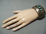 Incredible Huge Vintage Native American Navajo Royston Turquoise Sterling Silver Bracelet-Nativo Arts