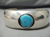Incredible Vintage Native American Navajo Bisbee Turquoise Sterling Silver Bracelet Old-Nativo Arts