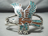 Important Early Vintage Native American Navajo Wil Singer Turquoise Sterling Silver Bracelet-Nativo Arts