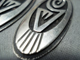 Historical Vintage Michael Kabotie Native American Hopi Sterling Silver Earrings-Nativo Arts
