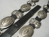Important Martha Cayatineto Sterling Silver Vintage Native American Navajo Concho Belt-Nativo Arts