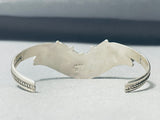 Waving Needle Turquoise Vintage Native American Navajo Sterling Silver Bracelet Cuff-Nativo Arts