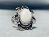 Native American Unforgettable Vintage White Buffalo Turquoise Sterling Silver Ring-Nativo Arts