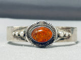 Exquisite Vintage Native American Navajo Ancient Tree Sap Sterling Silver Bracelet-Nativo Arts