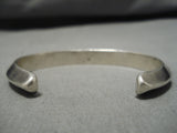 Amazing Vintage Navajo Deep Stampings Sterling Silver Native American Bracelet-Nativo Arts