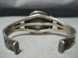 Important Early Steve Arviso Vintage Native American Navajo Turquoise Sterling Silver Bracelet-Nativo Arts