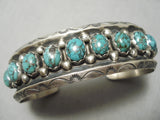Important Vintage Native American Navajo Red Mountain Turquoise Sterling Silver Bracelet-Nativo Arts