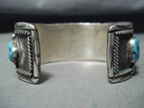 Marvelous Vintage Native American Navajo Sleeping Beauty Turquoise Sterling Silver Bracelet-Nativo Arts