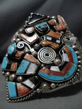 Important Vintage Native American Navajo Ben Begaye Turquoise Sterling Silver Inlay Bracelet-Nativo Arts