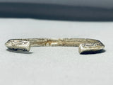 Impressive Vintage Native American Navajo Sterling Silver Handstamped Solid Bracelet-Nativo Arts
