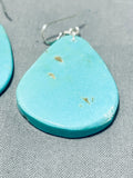 Native American Unbelievable Santo Domingo Turquoise Sterling Silver Earrings-Nativo Arts