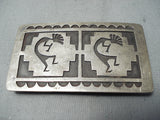 Exceptional Vintage Native American Hopi Sterling Silver Kokopellis Buckle Old-Nativo Arts
