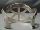 Expressive Vintage Navajo Sterling Silver Bracelet Native American Old-Nativo Arts