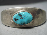 Exquisite Vintage Navajo Sleeping Beauty Turquoise Sterling Silver Bracelet Native American-Nativo Arts
