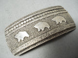 Native American Important Vintage Ben Nighthorse Campbell Heavy Sterling Silver Buckle-Nativo Arts