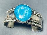Stunning Vintage Native American Navajo Huge Gilbert Turquoise Sterling Silver Bracelet-Nativo Arts