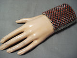Best Native American Navajo Coral Cubed Coral Sterling Silver Bracelet Cuff-Nativo Arts