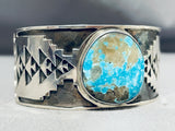 Jake Francosa San Felipe Old Kingman Turquoise Sterling Silver Bracelet-Nativo Arts