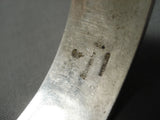 Important Pascal Kuwanhongea Native American Hopi Vintage Sterling Silver Bracelet Old-Nativo Arts