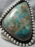 Heavy Huge Vintage Native American Navajo Royston Turquoise Sterling Silver Bracelet Old-Nativo Arts