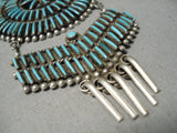 One Of The Finest Vintage Zuni Native American Navajo Turquoise Sterling Silver Pin Old-Nativo Arts