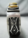 Heavy Authentic Vintage Native American Navajo Kirk Smith Turquoise Sterling Silver Bracelet-Nativo Arts