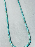 Native American Very Old Vintage Santo Domingo Kingman Turquoise Sterling Silver Necklace-Nativo Arts
