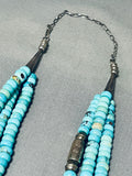 Most Unique Vintage Native American Navajo Sterling Silver Tubule Turquoise Necklace-Nativo Arts