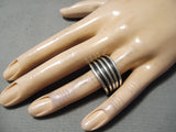 Exceptional Vintage Navajo Sterling Silver Ring Native American-Nativo Arts