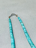 Native American Vibrant Vintage Santo Domingo Handcut Turquoise Sterling Silver Necklace-Nativo Arts