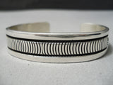 Expert Vintage Native American Navajo Sterling Silver Work Native American Navajo Bracelet Cuff-Nativo Arts