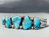 Artist Alert Mark Chee Vintage Native American Navajo Turquoise Sterling Silver Bracelet-Nativo Arts