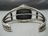 Swirling Waves Vintage Native American Navajo Turquoise Sterling Silver Bracelet Old-Nativo Arts