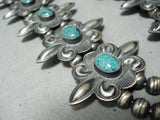 Women's Vintage Native American Navajo Green Turquoise Sterling Silver Necklace-Nativo Arts