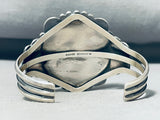 Opulent Signed Native American Navajo Massive Green Kingman Turquoise Sterling Silver Bracelet-Nativo Arts