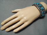 Marvelous Vintage Native American Navajo Sleeping Beauty Turquoise Sterling Silver Bracelet-Nativo Arts